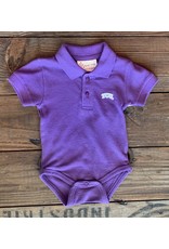 Two Feet Ahead- TCU Golf Polo Onesie- NB