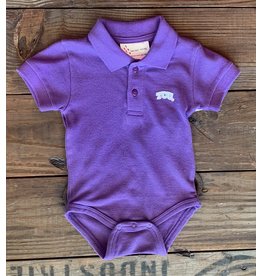 Two Feet Ahead- TCU Golf Polo Onesie- NB