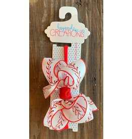 Beyond Creations Beyond Creations- 4.5" Lg. Baseball Bow on Thin Headband