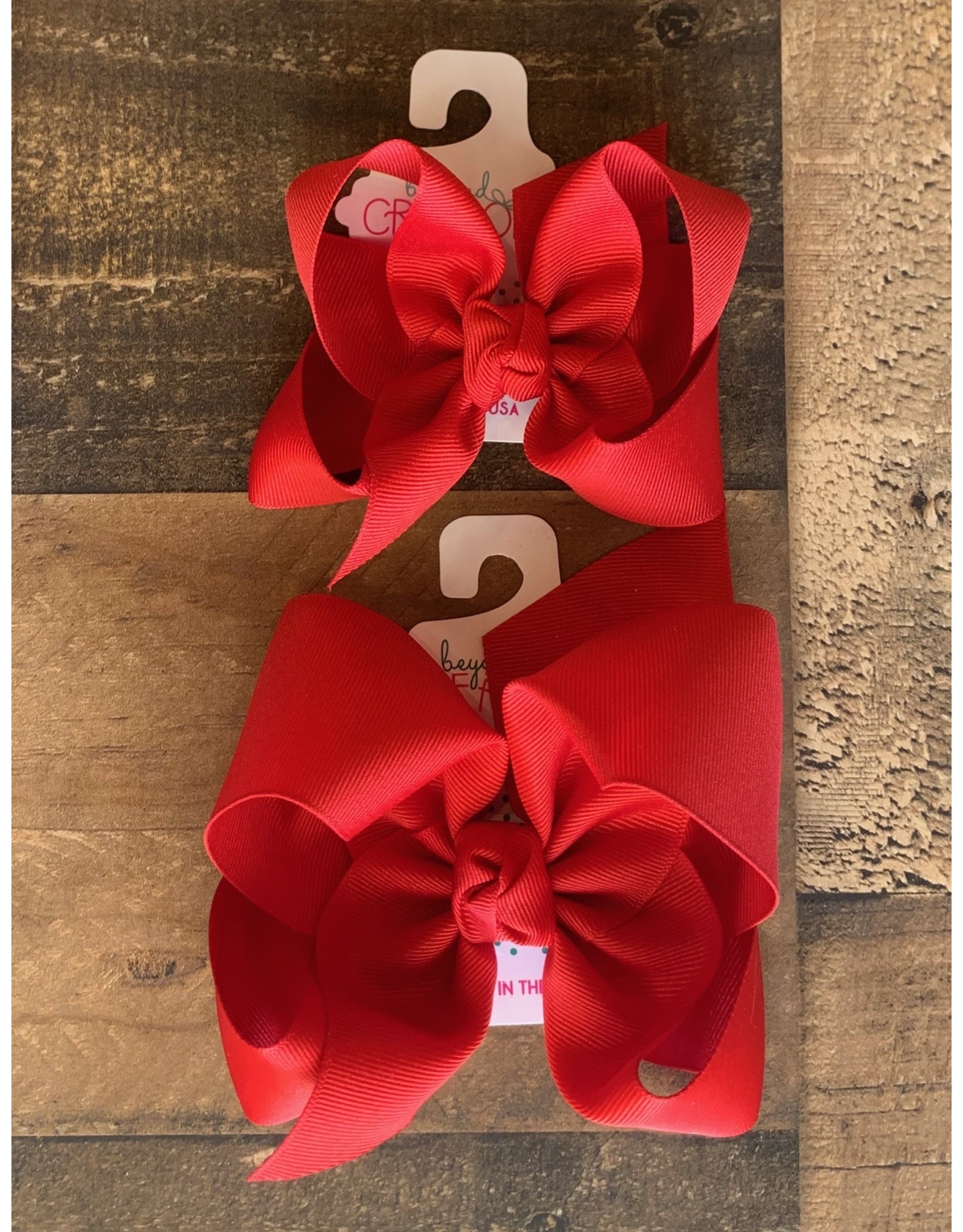 Beyond Creations Beyond Creations- Red Grosgrain Knot Bow