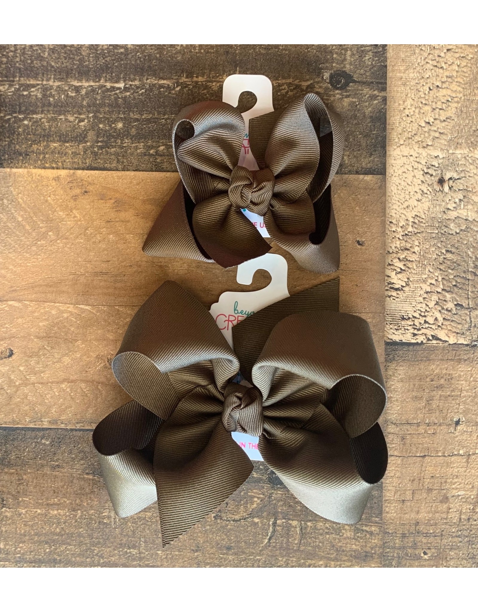 Beyond Creations Beyond Creations- Brown Grosgrain Knot Bow