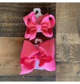 Beyond Creations Beyond Creations- Hot Pink Grosgrain Knot Bow