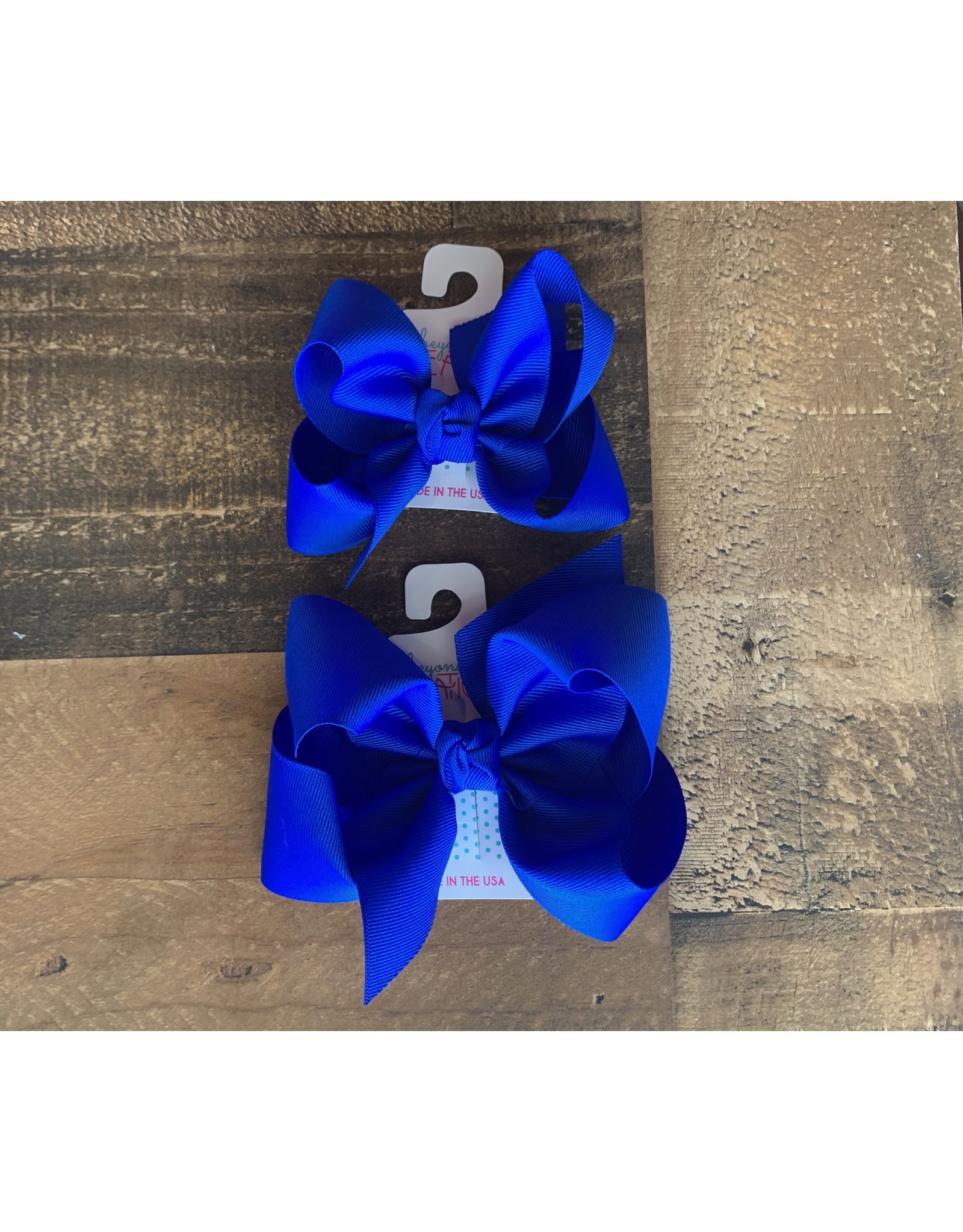 Beyond Creations Beyond Creations- Electric Blue Grosgrain Knot Bow