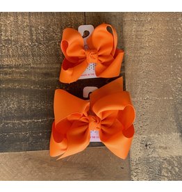 Beyond Creations Beyond Creations- Orange Grosgrain Knot Bow