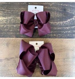 OS- Maroon Stacked Grosgrain Bow