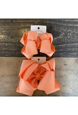 One Stop Bow Shop OS- Peach Stacked Grosgrain Bow