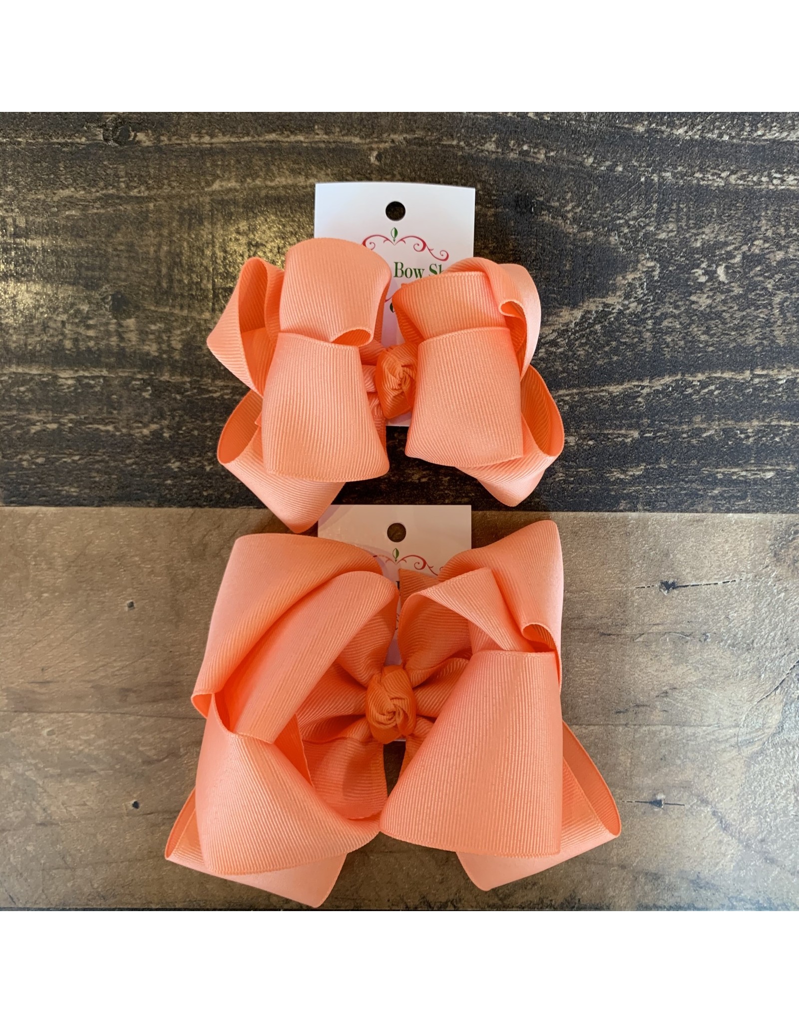 One Stop Bow Shop OS- Peach Stacked Grosgrain Bow