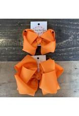 OS- Orange Stacked Grosgrain Bow