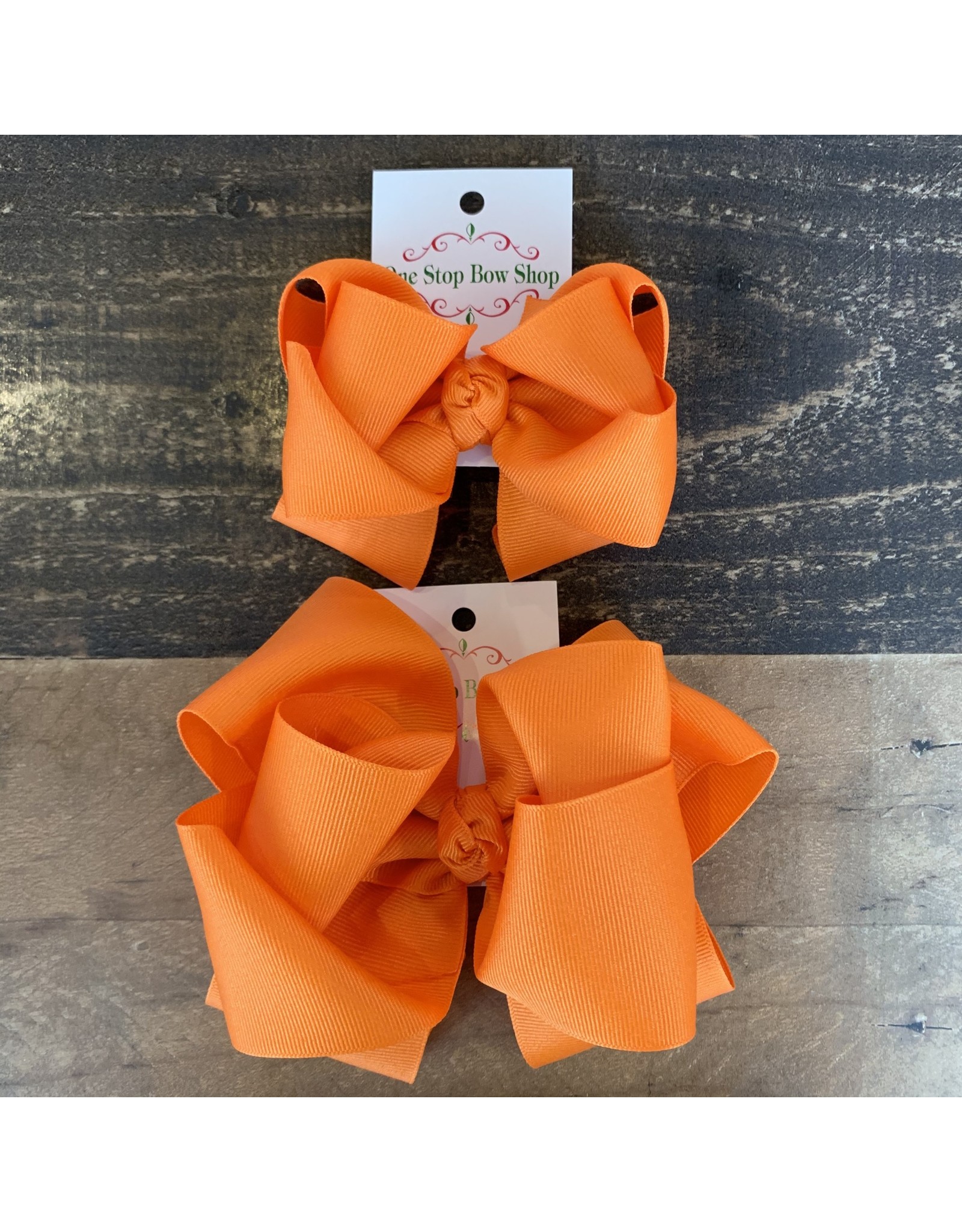 One Stop Bow Shop OS- Orange Stacked Grosgrain Bow