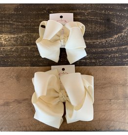 One Stop Bow Shop OS- Ivory Stacked Grosgrain Bow