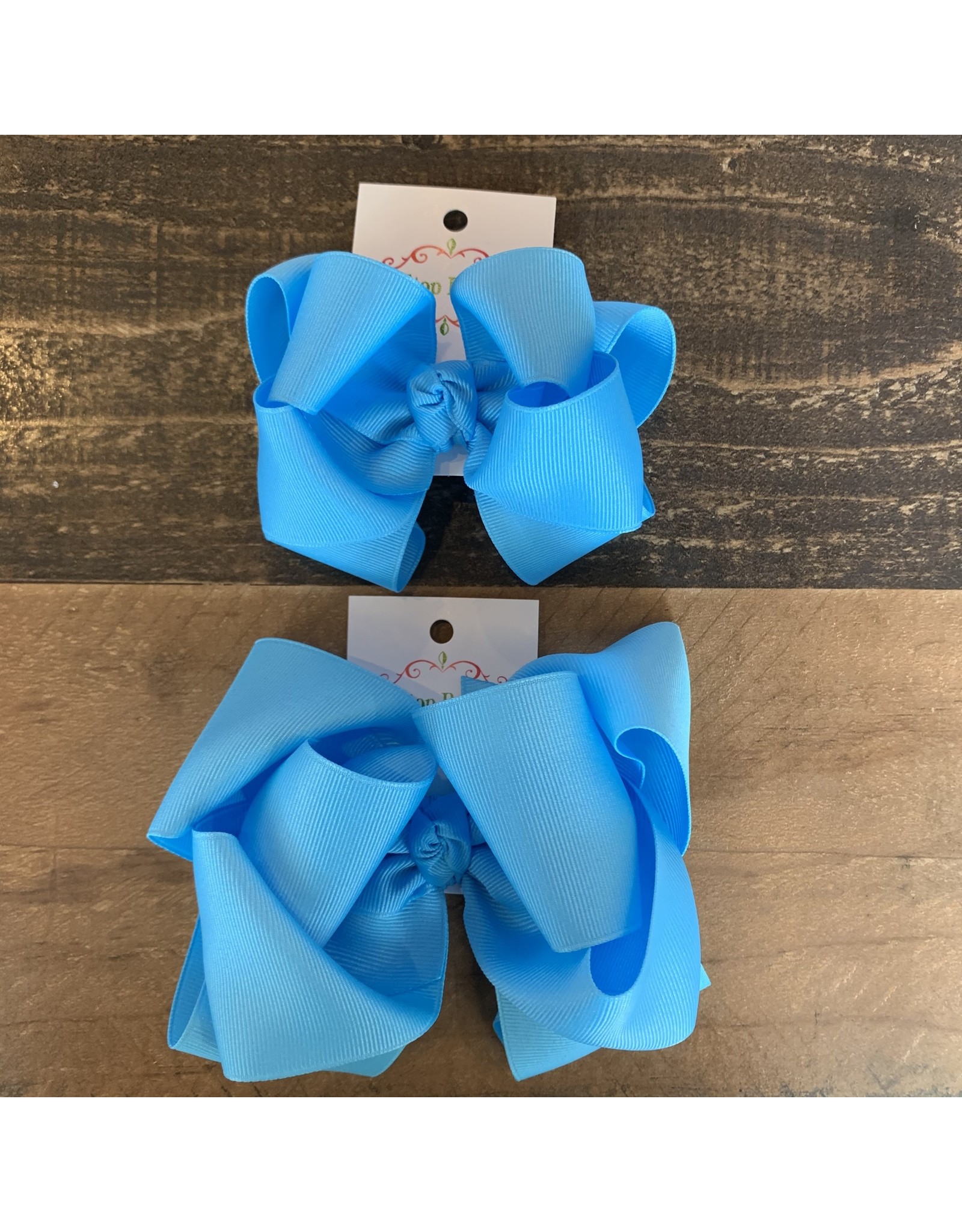 OS- Mystic Blue Stacked Grosgrain Bow