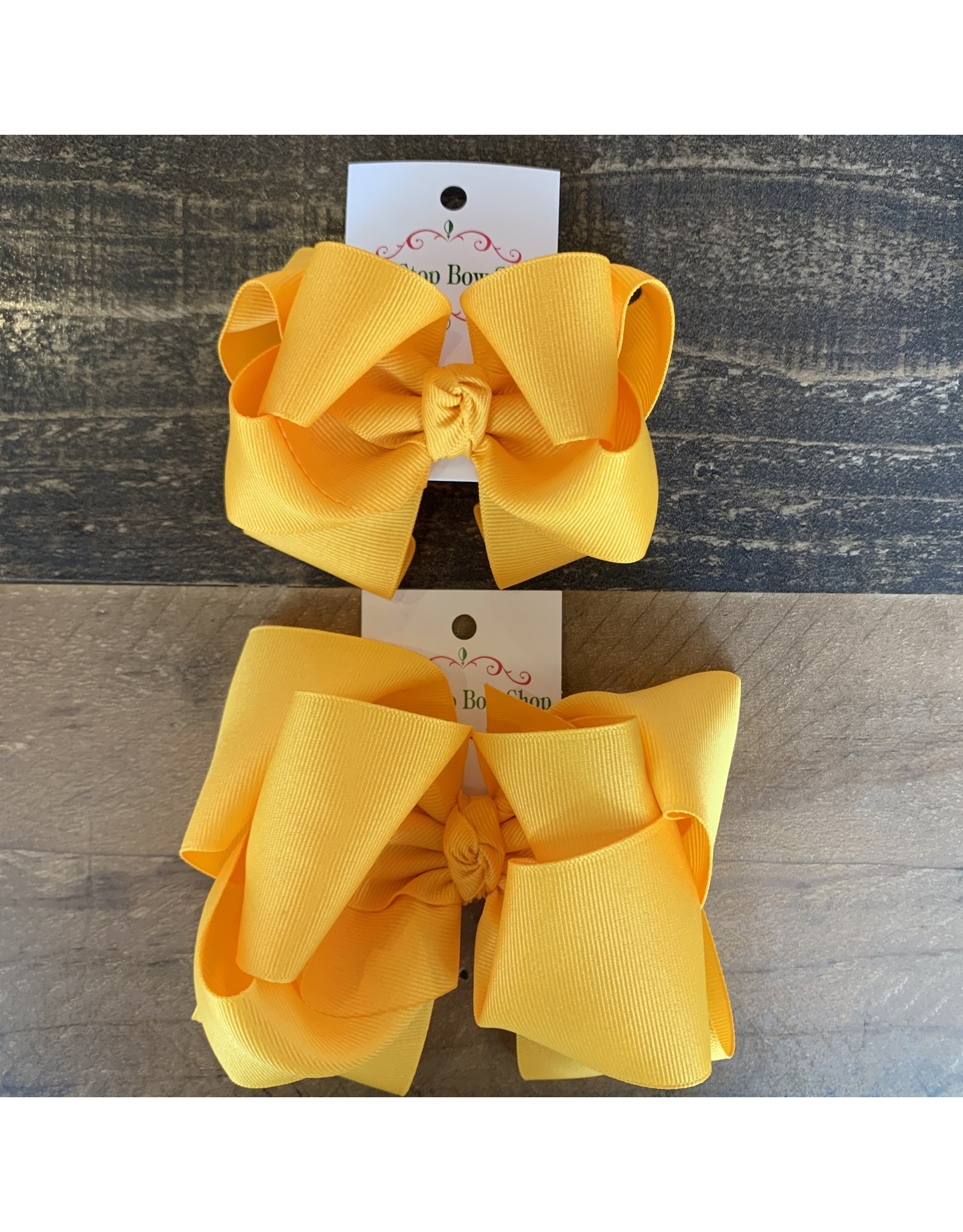 OS- Yellow Gold Stacked Grosgrain Bow