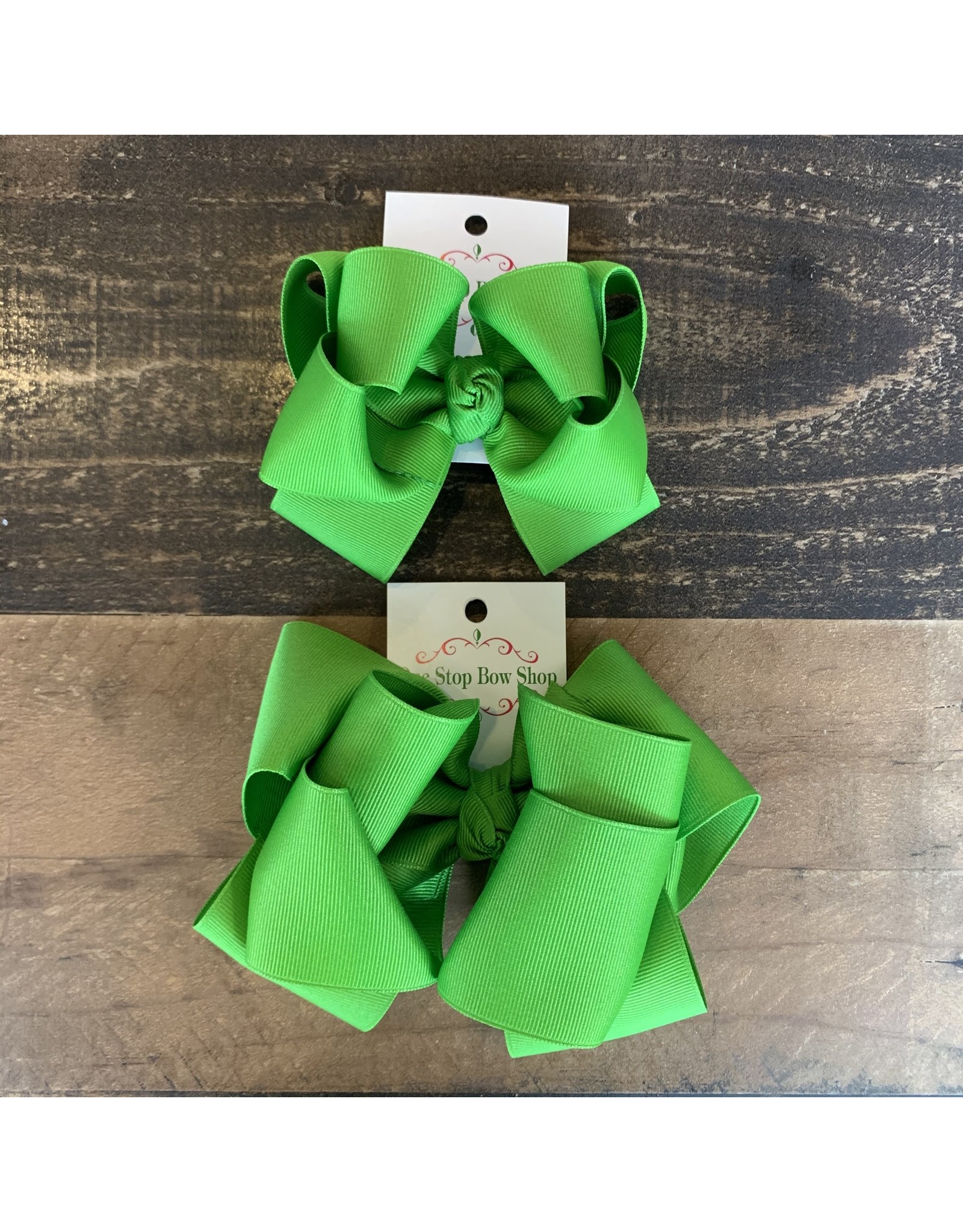 OS- Apple Stacked Grosgrain Bow