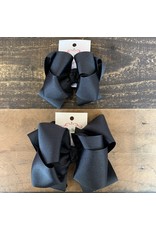 One Stop Bow Shop OS- Black Stacked Grosgrain Bow