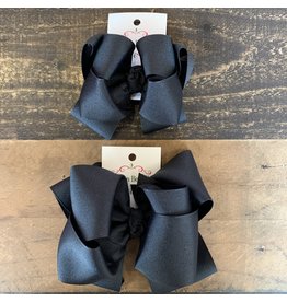 OS- Black Stacked Grosgrain Bow