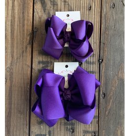 One Stop Bow Shop OS - Purple Stacked Grosgrain Bow