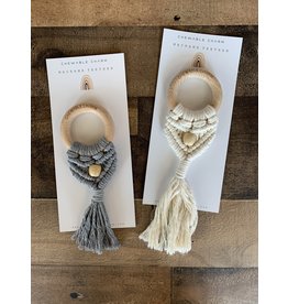 Chewable Charm- Celeste Macrame Teether+Bead