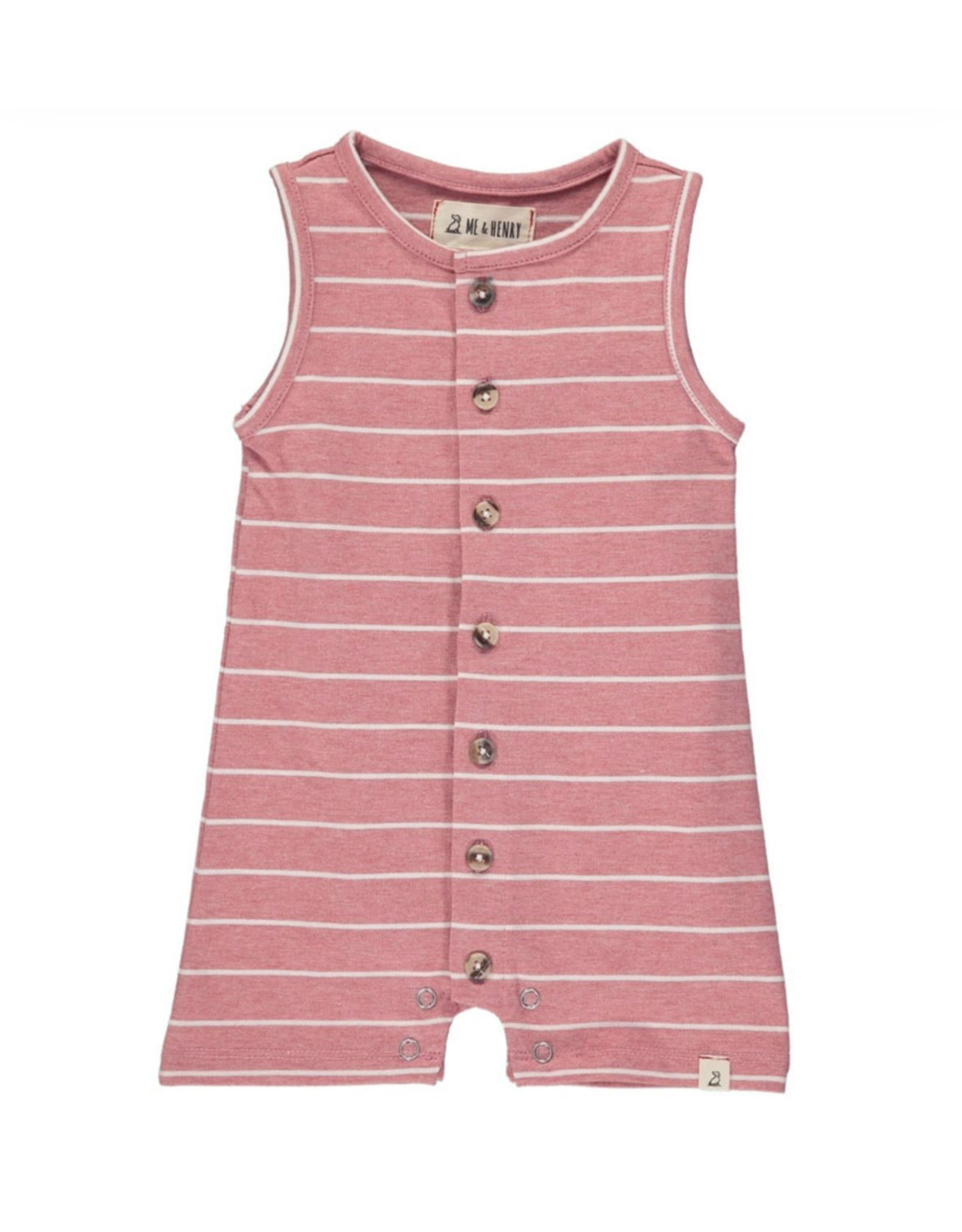 Me & Henry Me & Henry - Ripley Red Stripe Jersey Romper