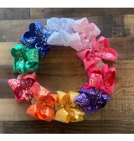 Beyond Creations Beyond Creations- Silver Swirl Foil Knot Bow
