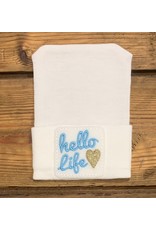 Cradle Cuties - Blue Hello Life Newborn Hat