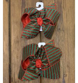 Beyond Creations Beyond Creations- Christmas Stripe Red Knot Bow