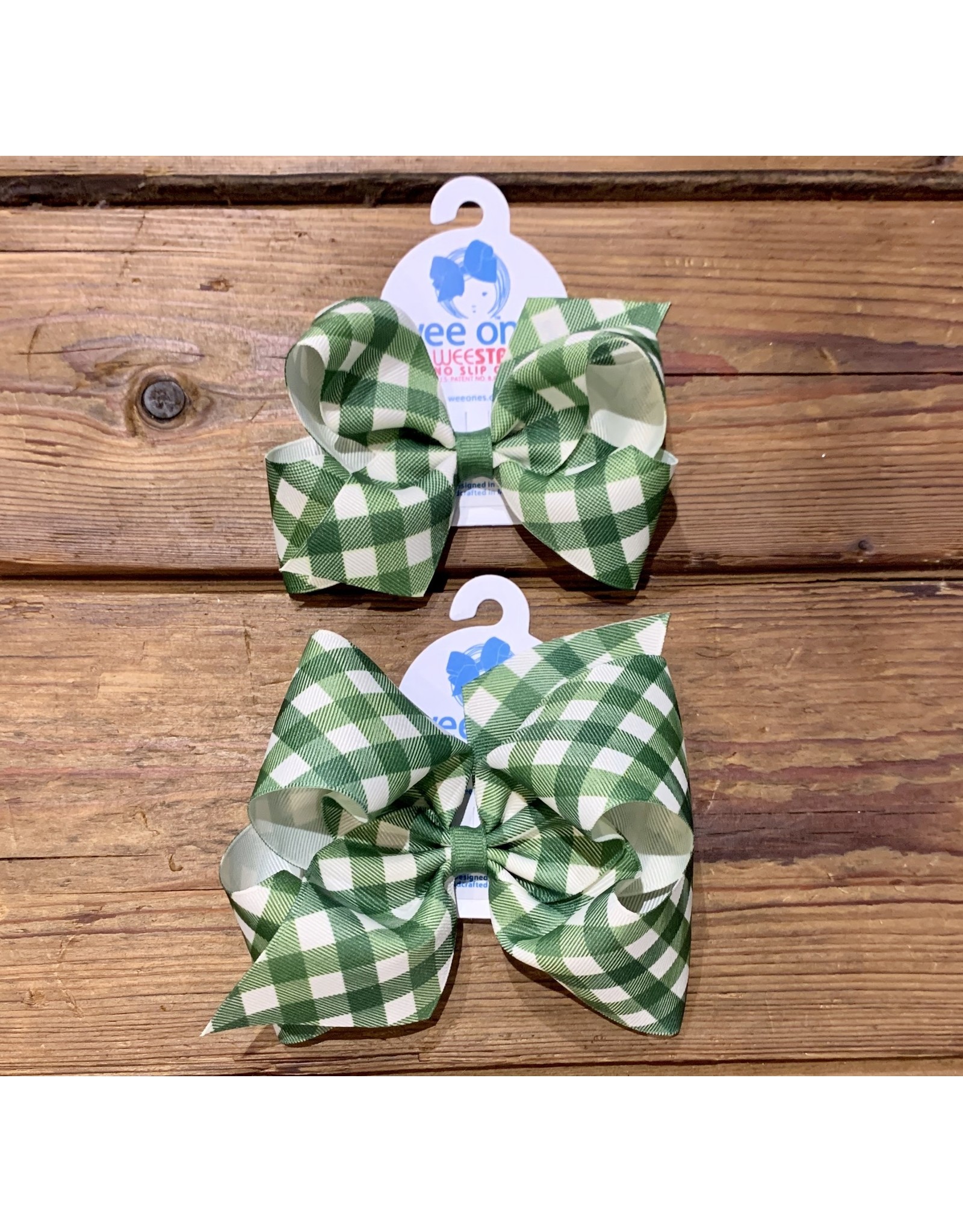 Wee Ones - Green Plaid Harvest Bow