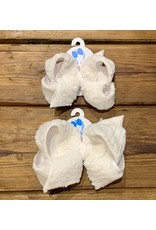 Wee Ones - White Faux Sherpa Bow