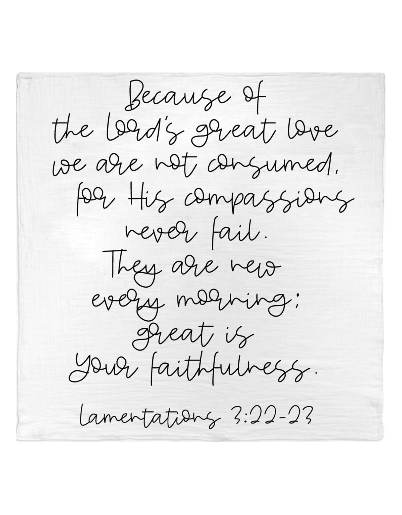 modern burlap swaddle