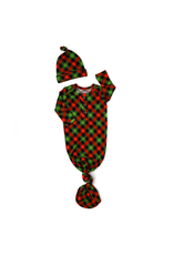 Gigi & Max- Paxton Christmas Plaid Gown & Hat Set