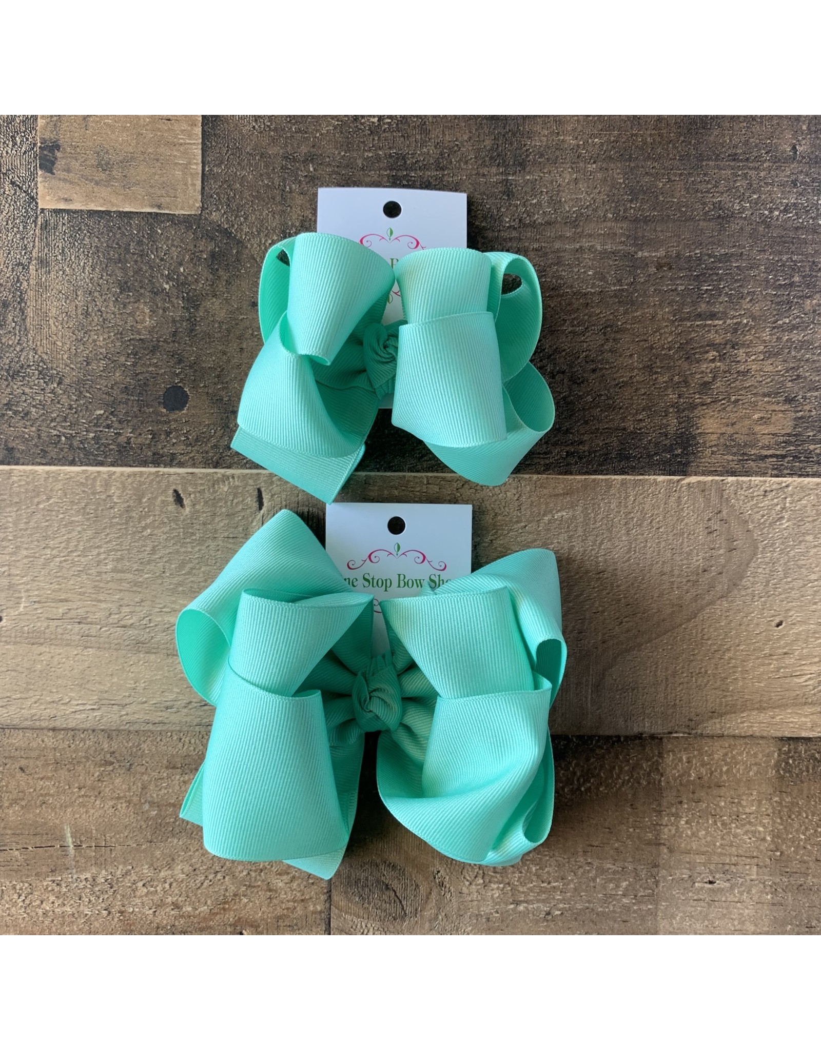 One Stop Bow Shop OS - Mermaid Green Stacked Grosgrain Bow