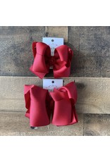 OS- Cranberry Juice Stacked Grosgrain Bow