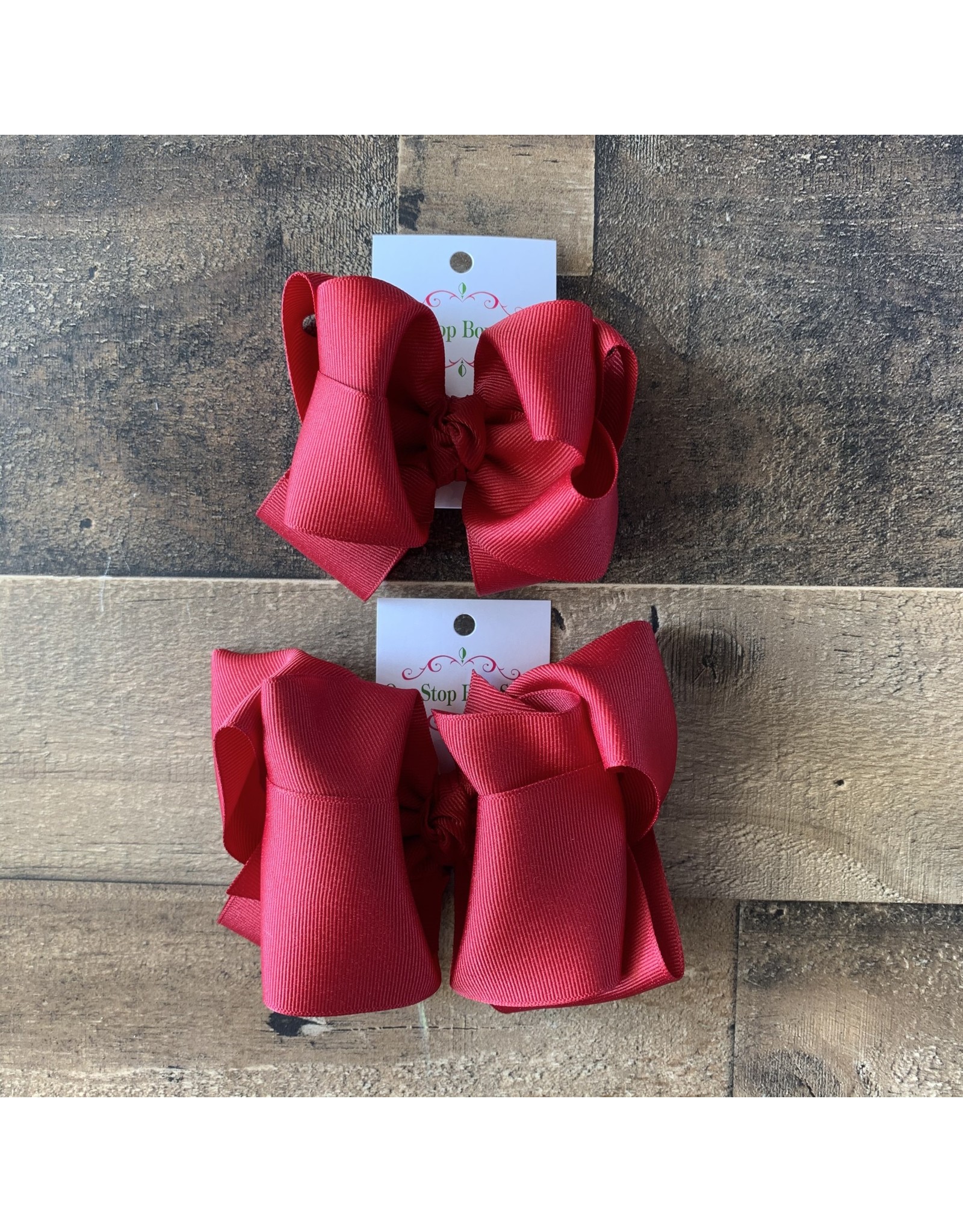 One Stop Bow Shop OS- Cranberry Juice Stacked Grosgrain Bow