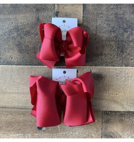 OS- Cranberry Juice Stacked Grosgrain Bow