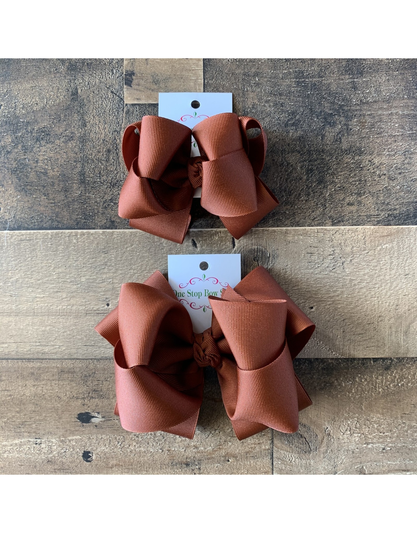 One Stop Bow Shop OS - Pecan Pie Stacked Grosgrain Bow