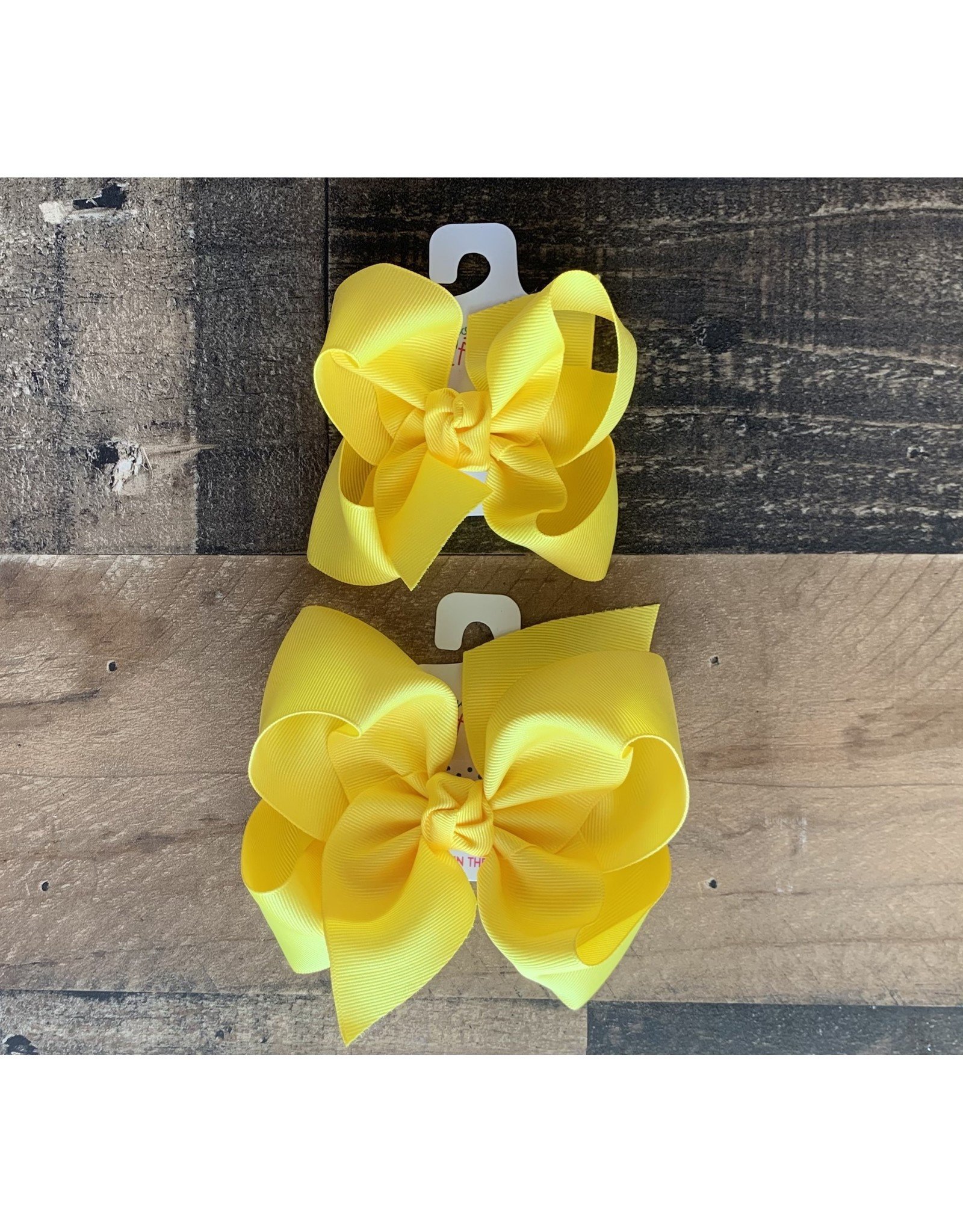 Beyond Creations Beyond Creations- Bright Yellow Grosgrain Knot Bow