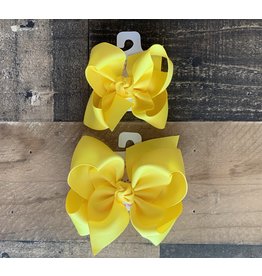 Beyond Creations Beyond Creations- Bright Yellow Grosgrain Knot Bow