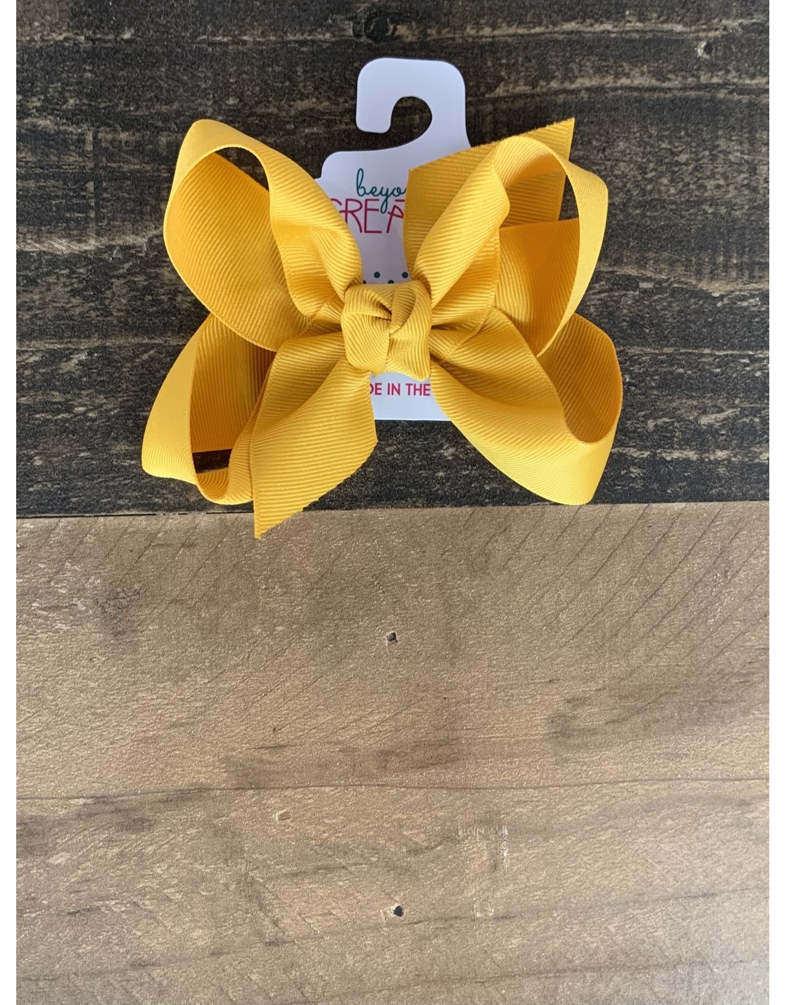 Beyond Creations Beyond Creations- Old Gold Grosgrain Knot Bow