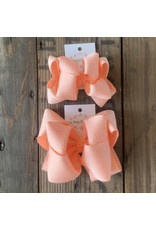 One Stop Bow Shop OS - Light Coral Stacked Grosgrain Bow