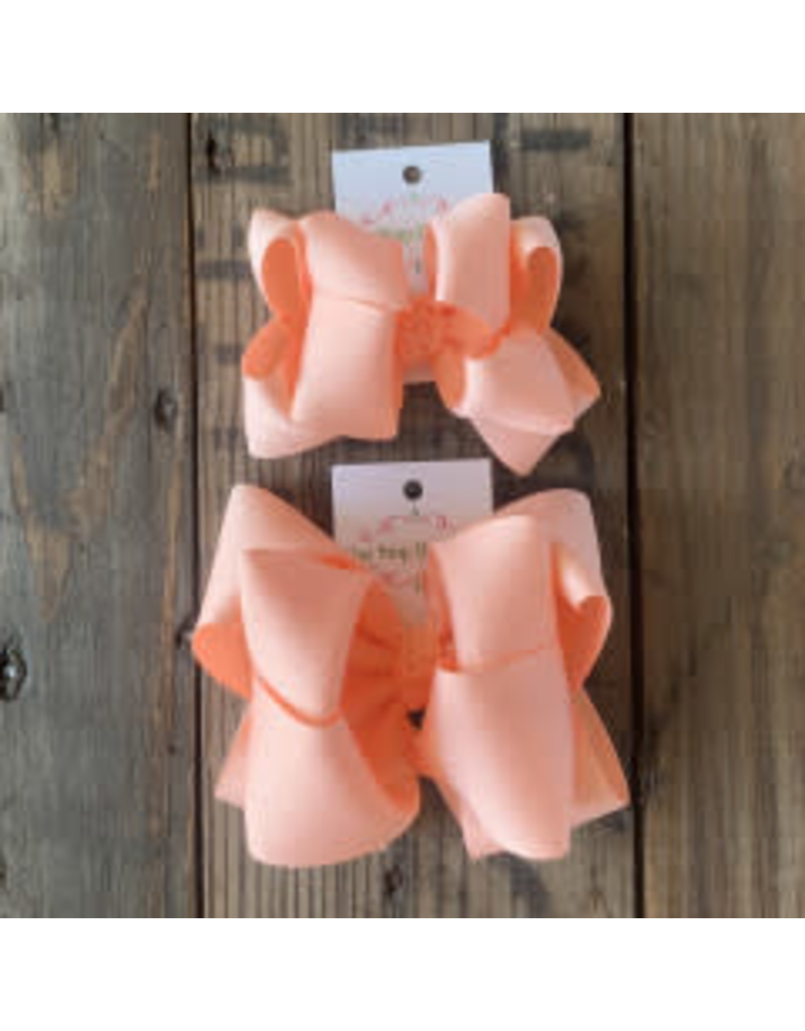 OS - Light Coral Stacked Grosgrain Bow