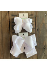 One Stop Bow Shop OS - White Stacked Grosgrain Bow