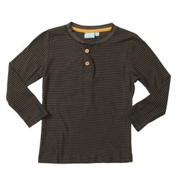 Bear Camp Bear Camp- Micro Stripe Button Henley: Black