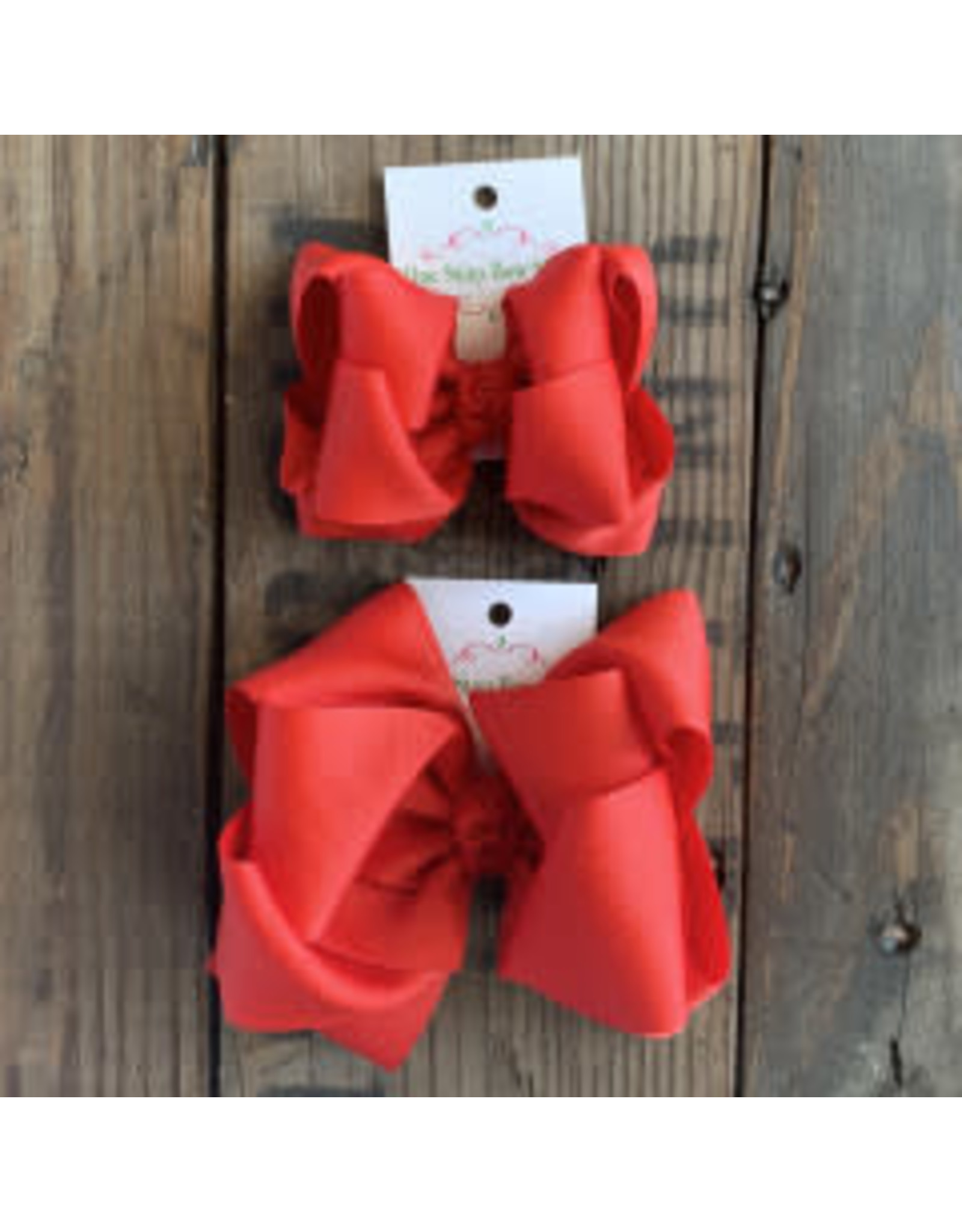 OS - Red Stacked Grosgrain Bow