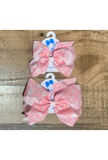 Wee Ones - Pink Easter Bunny Print Bow