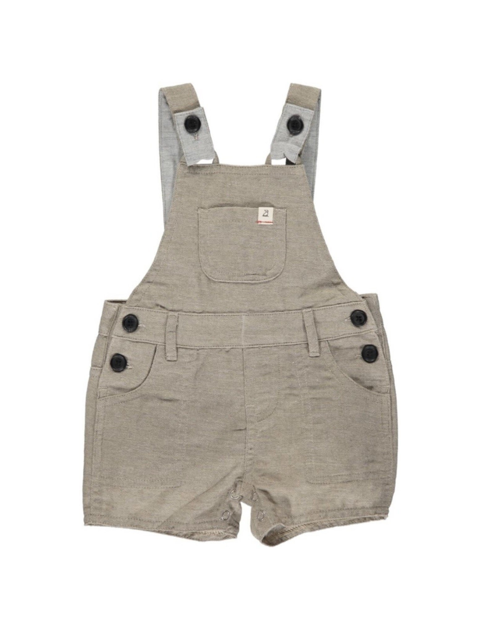 Me & Henry Me & Henry- Beige Bowline Shortie Overalls