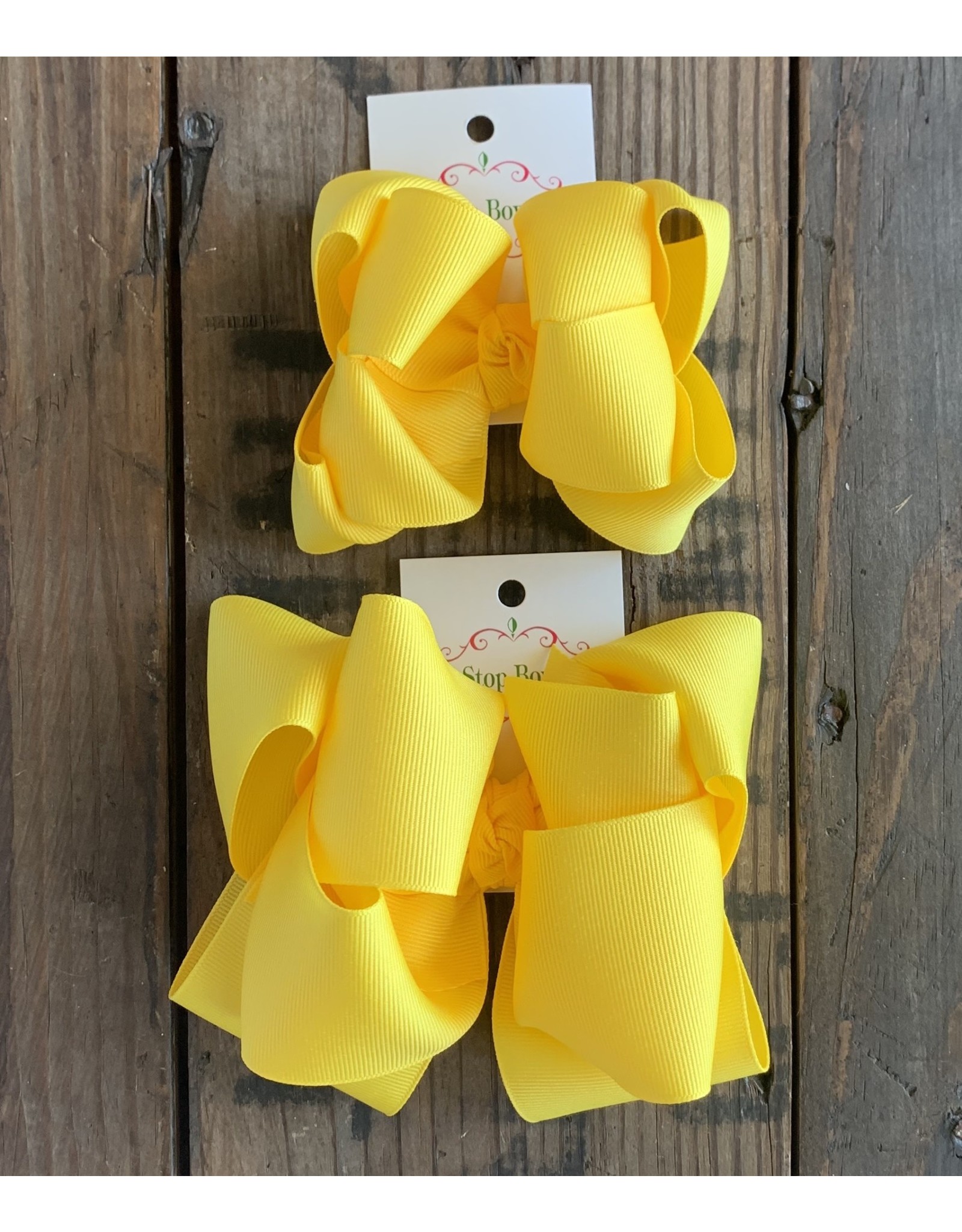 One Stop Bow Shop OS - Yellow Stacked Grosgrain Bow