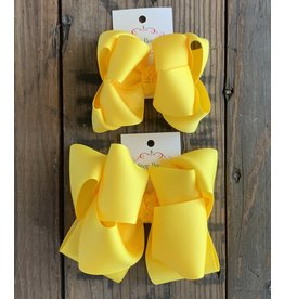 OS - Yellow Stacked Grosgrain Bow