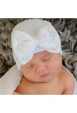 ILYBEAN Ilybean- Pearl & Lace Bow Nursery Beanie