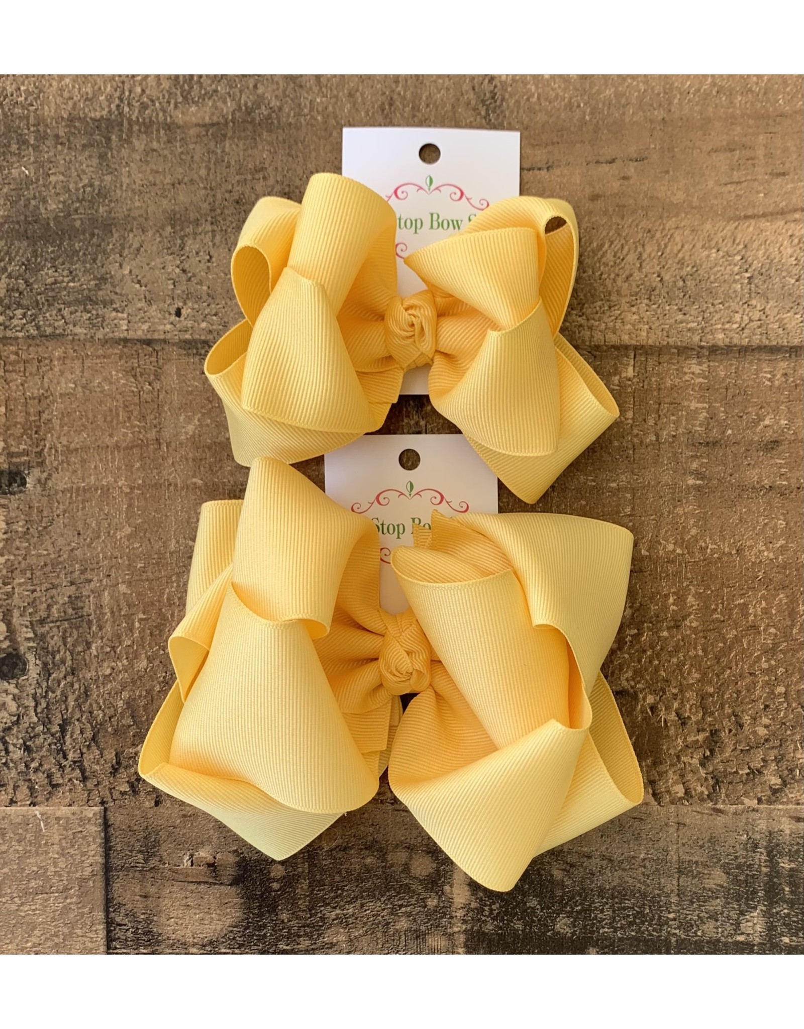 One Stop Bow Shop OS- Banana Stacked Grosgrain Bow