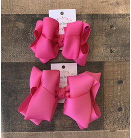 One Stop Bow Shop OS - Raspberry Rose Stacked Grosgrain Bow