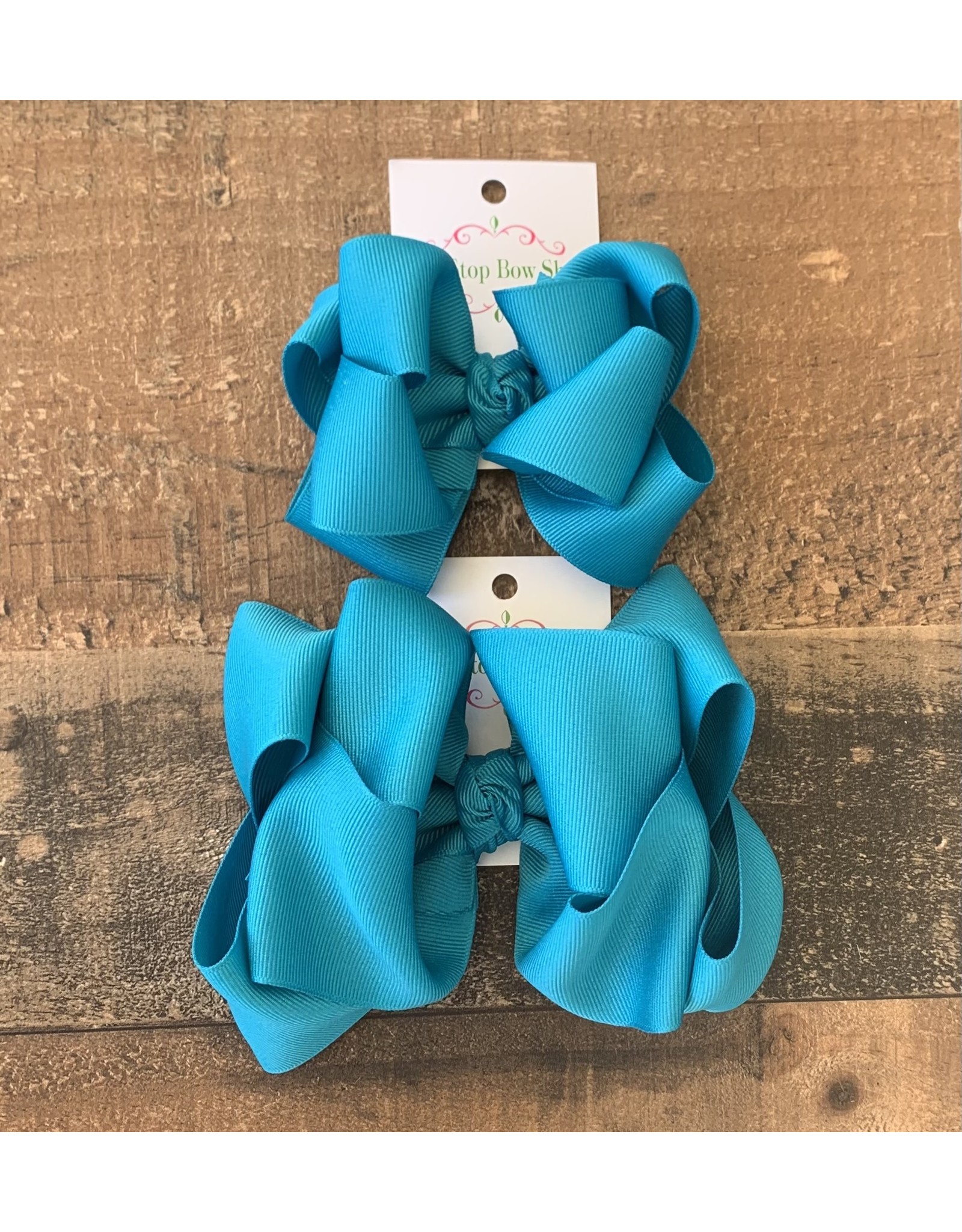 OS - Sapphire Stacked Grosgrain Bow